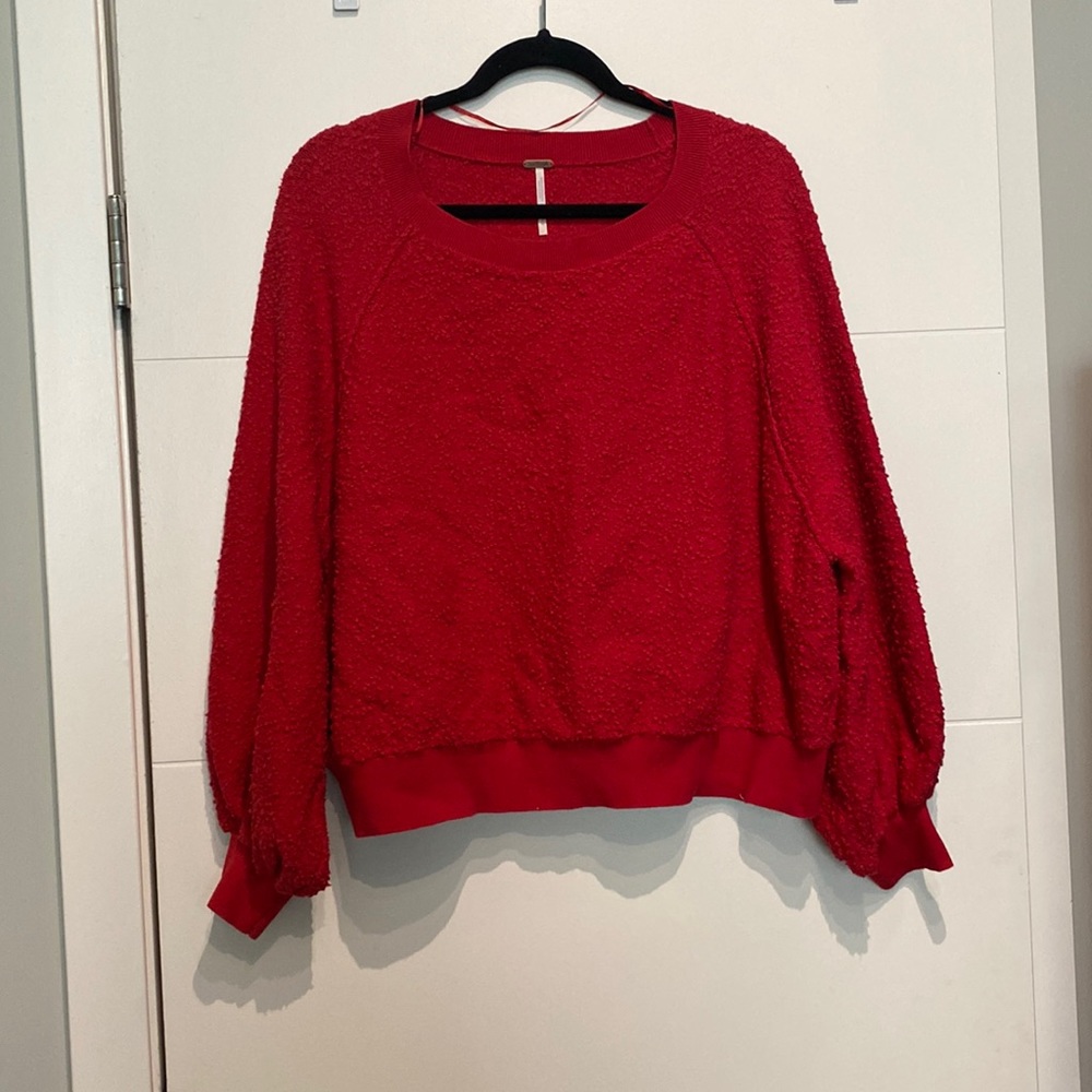 Free people long sleeve. Red, size medium.